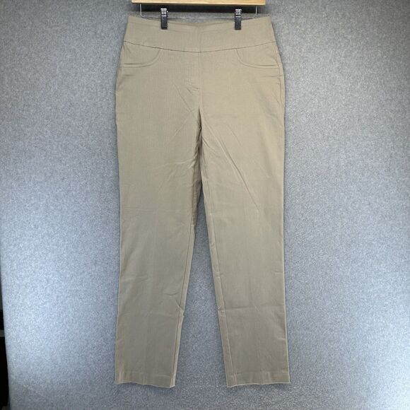 Ruby Rd Womens Pants Slimming Contour Waistband Size 8 Light Brown Stretch NWT - Picture 1 of 11